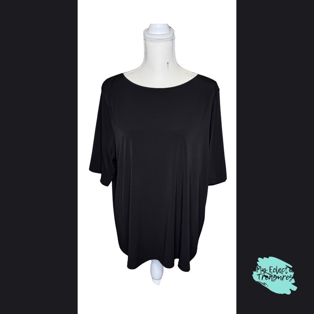 Susan Graver Gray Relaxed Blouse Size 1X